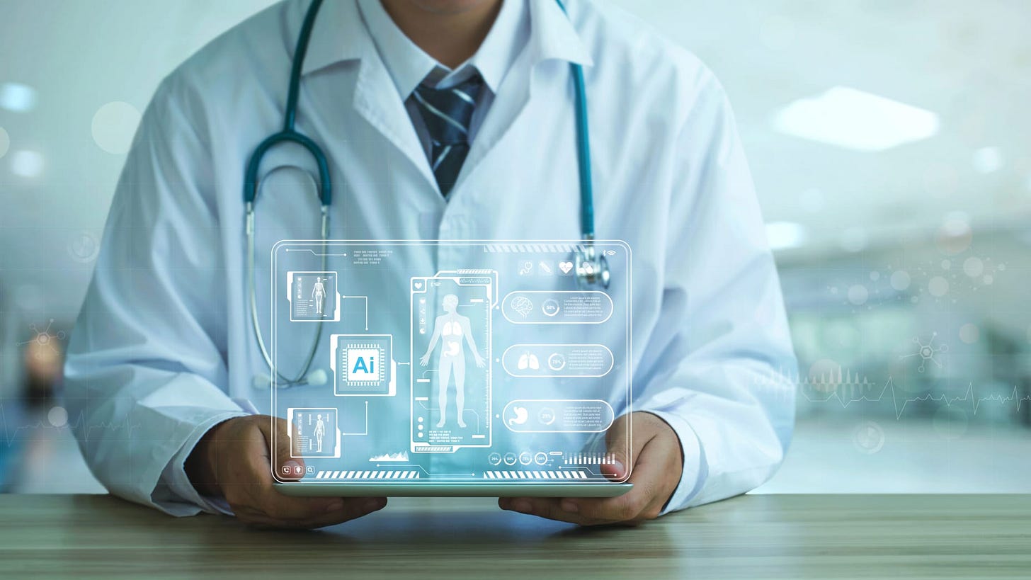 Medical technology, AI technology is utilized by doctors for diagnosing increasing the accuracy of patient treatments. Medical research and development innovation technology to improve patient health.