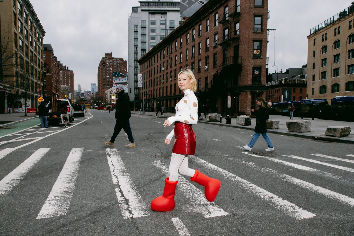 Everyone Is Wearing MSCHF's Big Red Boots | Vogue