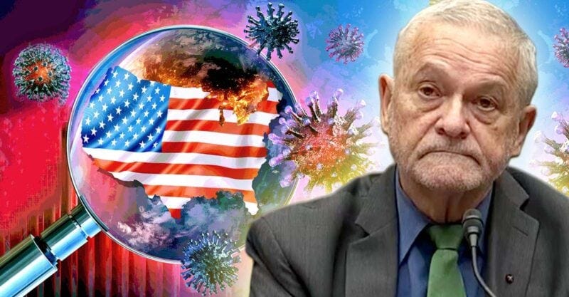 david morens and u.s. map with covid spike proteins