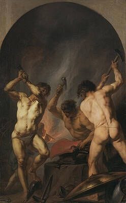 Hephaestus Painting - The Forge Of Vulcan by Theodoor van Thulden Hephaestus Painting - The Forge Of Vulcan by Theodoor van Thulden