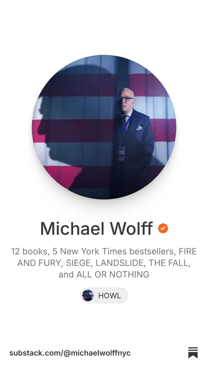 Michael Wolff | Substack