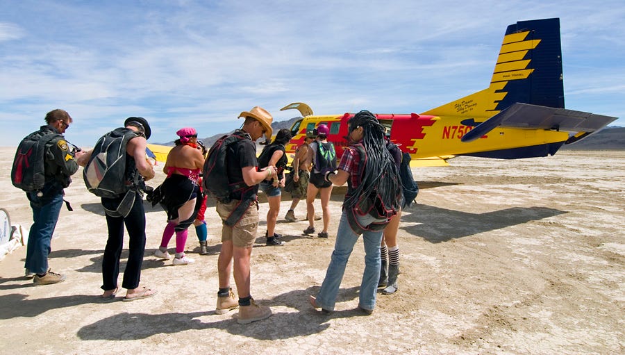 Burning Man Skydive - skydivelongisland