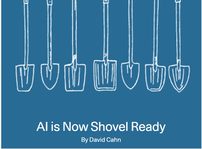 AI is Now Shovel Ready - David Cahn's Substack