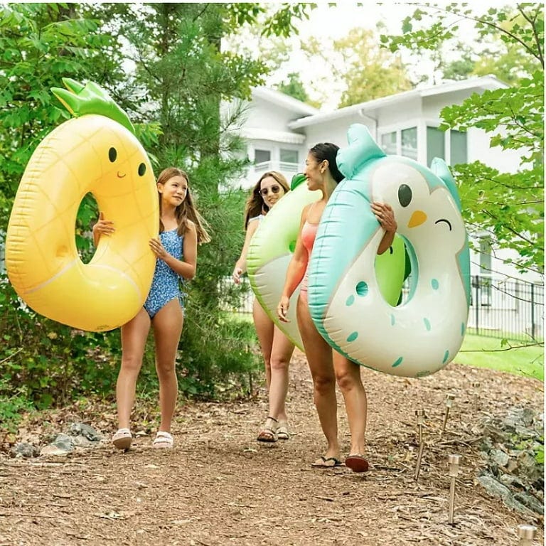 Bigmouth x Squishmallows Inflatable Ring Pool Float with Built-in Cupholder (Winston The Owl)