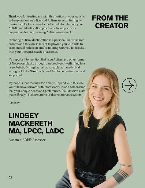 Samples from the 25-page Workbook