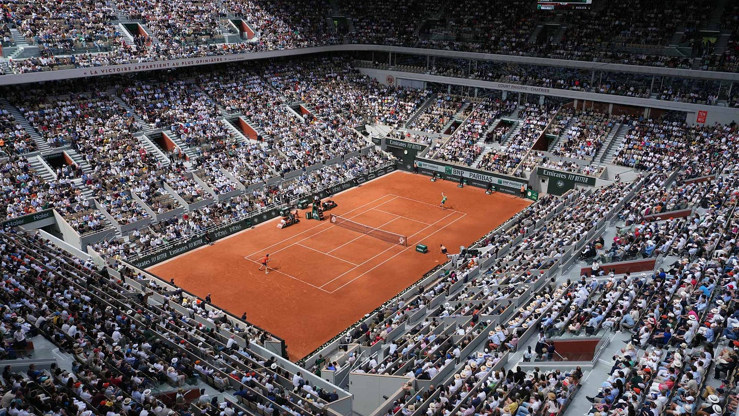 Roland Garros runs from 25 May-8 June.