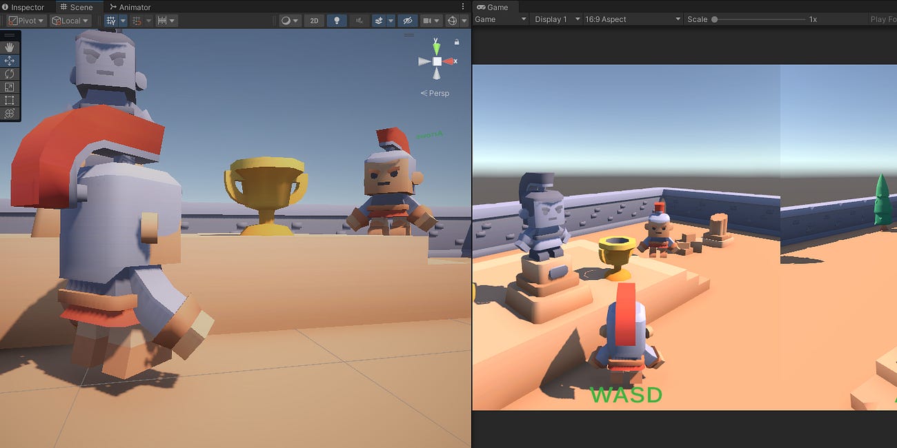 Splitting Keyboard Input in Unity