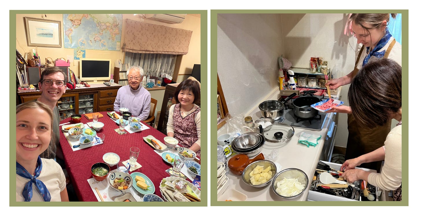 Cooking in Japan with a Japanese couple