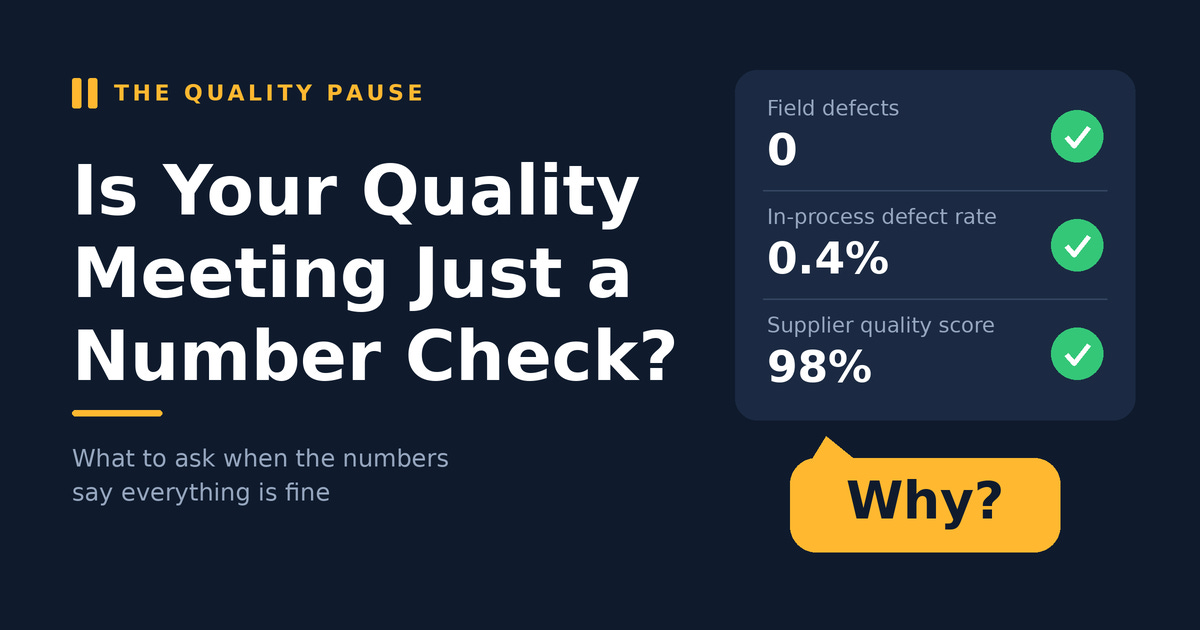 Is Your Quality Meeting Just a Number Check?