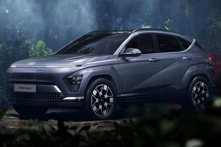 Two modern electric vehicles.