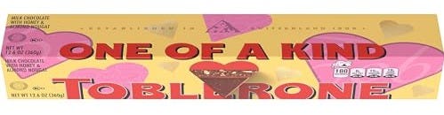 Toblerone Milk Chocolate Bar with Honey and Almond Nougat, Valentines  Chocolate, 12.6 oz in Oman | Whizz Candy & Chocolate Bars