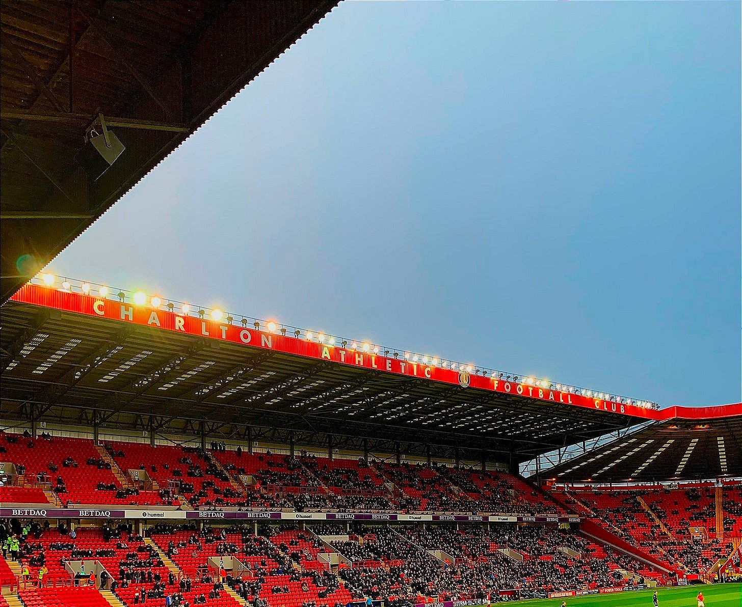 The sign on the roof of The Valley, Charlton Athletic's stadium