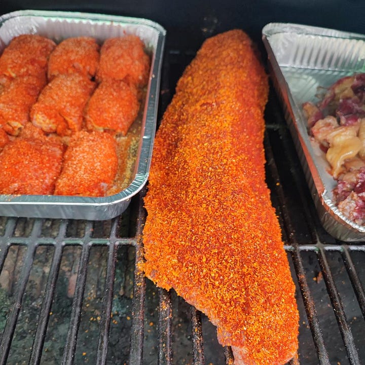 Carne cotta al barbecue utilizzando i rub di JS1599