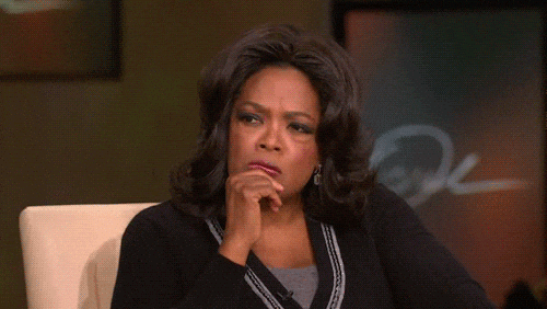 New trending GIF tagged oprah thinking hmm concerned… | Trending Gifs