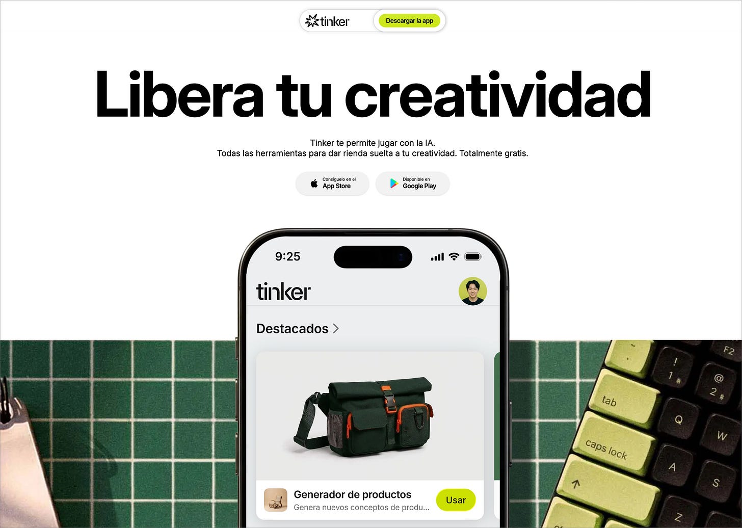 Portada de la web de Tinker by Shopify Portada de la web de Tinker by Shopify