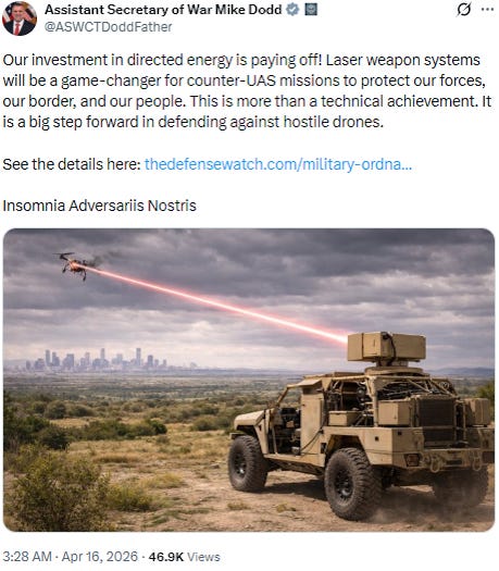 US Moves to Deploy High-Energy Laser Counter Drone System as Airspace ...