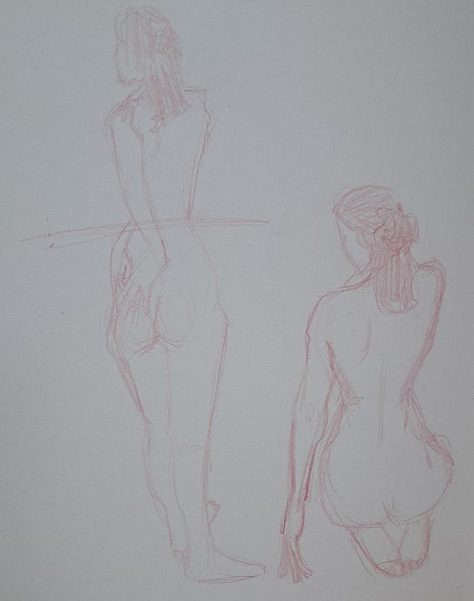 life drawings of female nude in Cardiff
