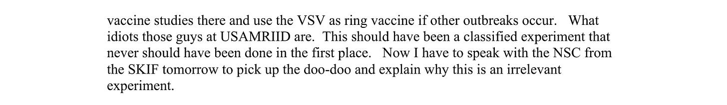 Fauci's notes, March 7, 2016. Release, page 3. Fauci's notes, March 7, 2016. Release, page 3.