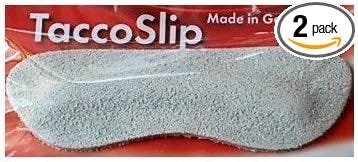 A PAIR OF TACCOSLIP TACCO SLIP FOOTCARE HEEL PROTECTORS. HEEL GRIPS HEEL GRIP SMOOTH AS VELVET. LIGHT GRAY COLOR. SUEDE LIKE TEXTURE. STOPS HEELS FROM SLIPPING. MADE IN GERMANY. A PAIR OF TACCOSLIP TACCO SLIP FOOTCARE HEEL PROTECTORS. HEEL GRIPS HEEL GRIP SMOOTH AS VELVET. LIGHT GRAY COLOR. SUEDE LIKE TEXTURE. STOPS HEELS FROM SLIPPING. MADE IN GERMANY.