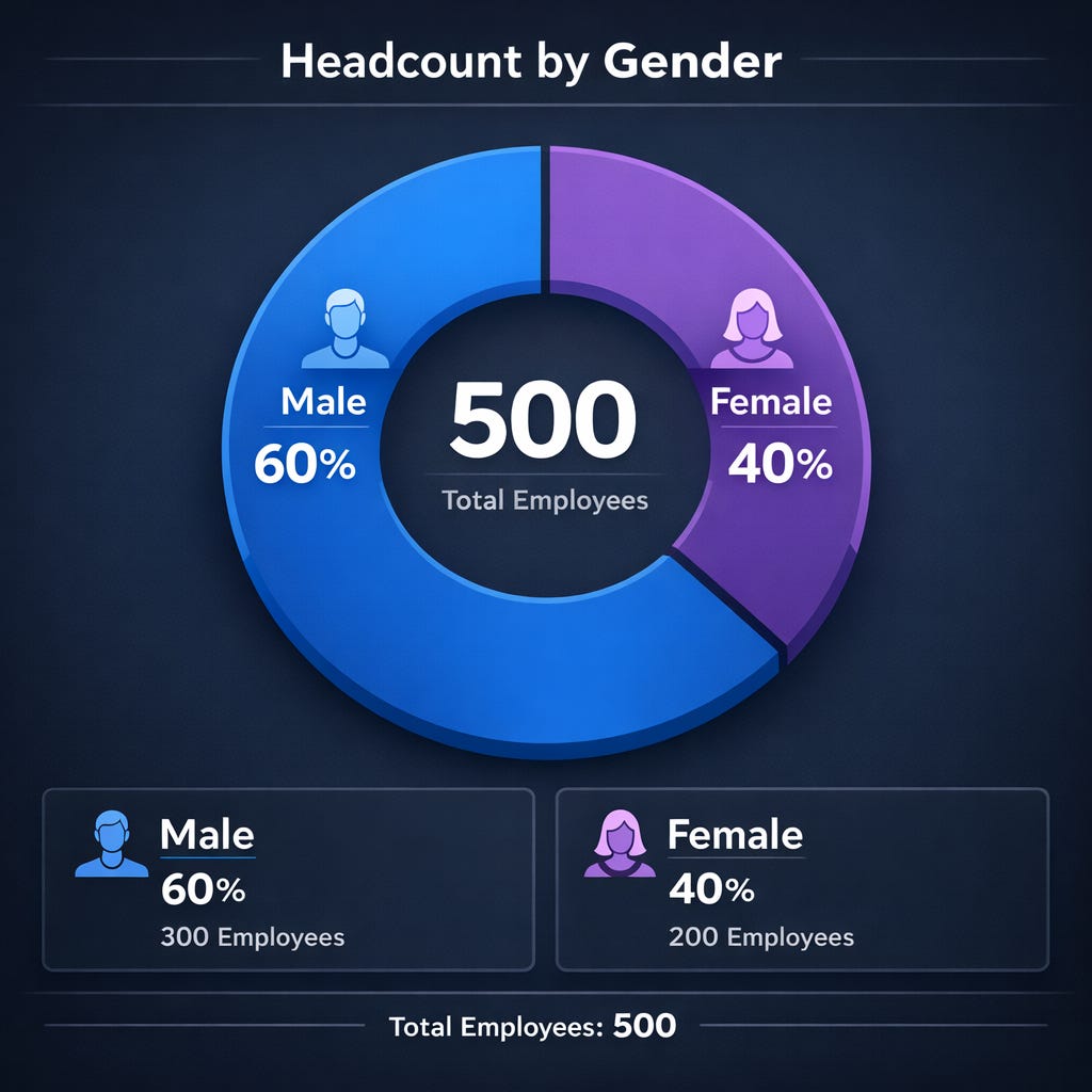 Headcount Visualizando el headcount: Ejemplos prácticos