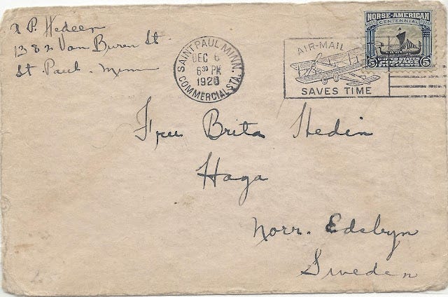5 cent Norse American to Sweden