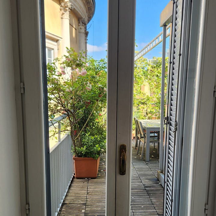 View from our airbnb in Milan, Italy