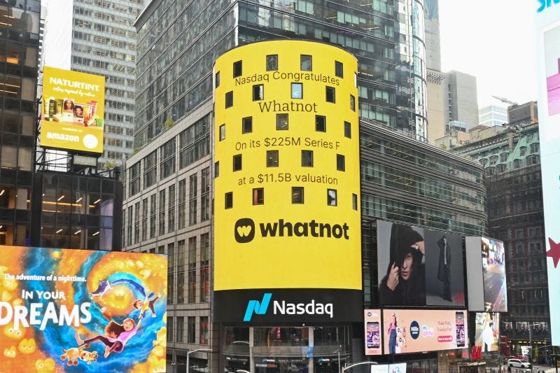 Live from New York 🗽✨ The Nasdaq celebrated our Series F in the heart of  NYC. Behind the billboard: every seller going live, every buyer discovering  something new, and our team building
