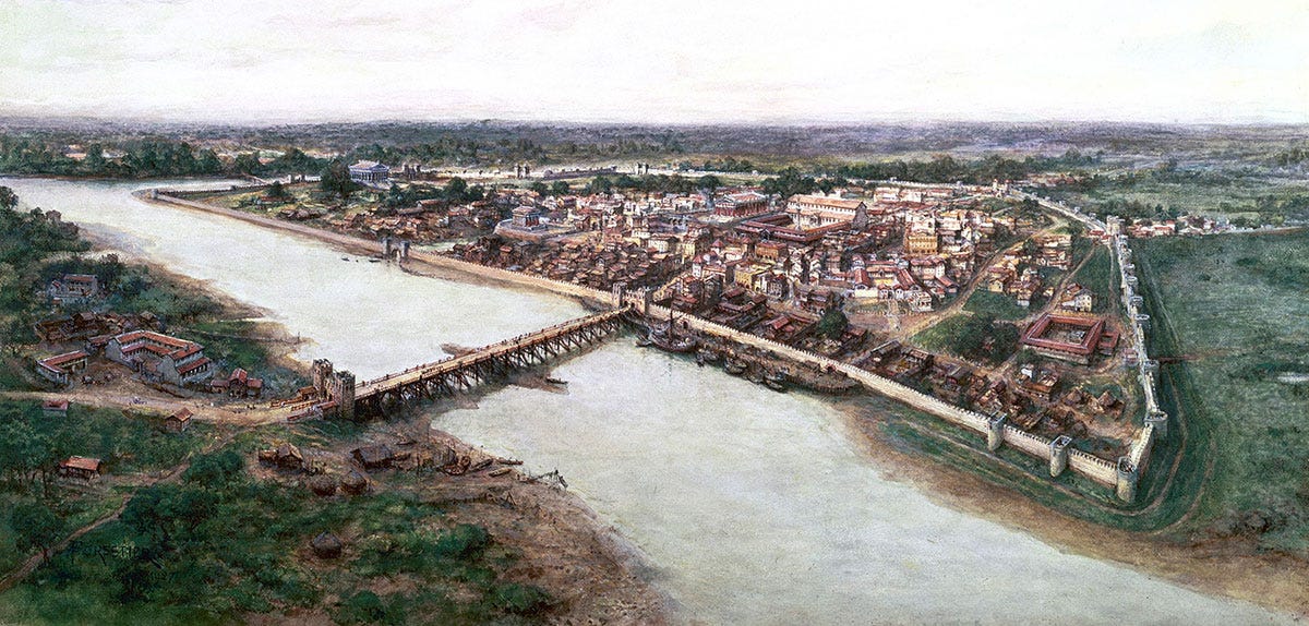 [England] What the Roman port city of Londinium (now London) would have ...