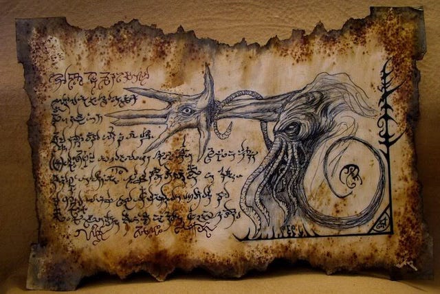 An Eldritch Tome: Kitab Al Azif – Wolf Cyborg