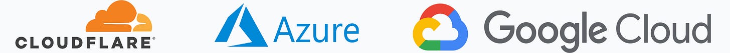 Cloudflare, Microsoft, Google