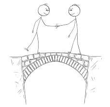 Businessmen Shaking Hands on the Bridge ...