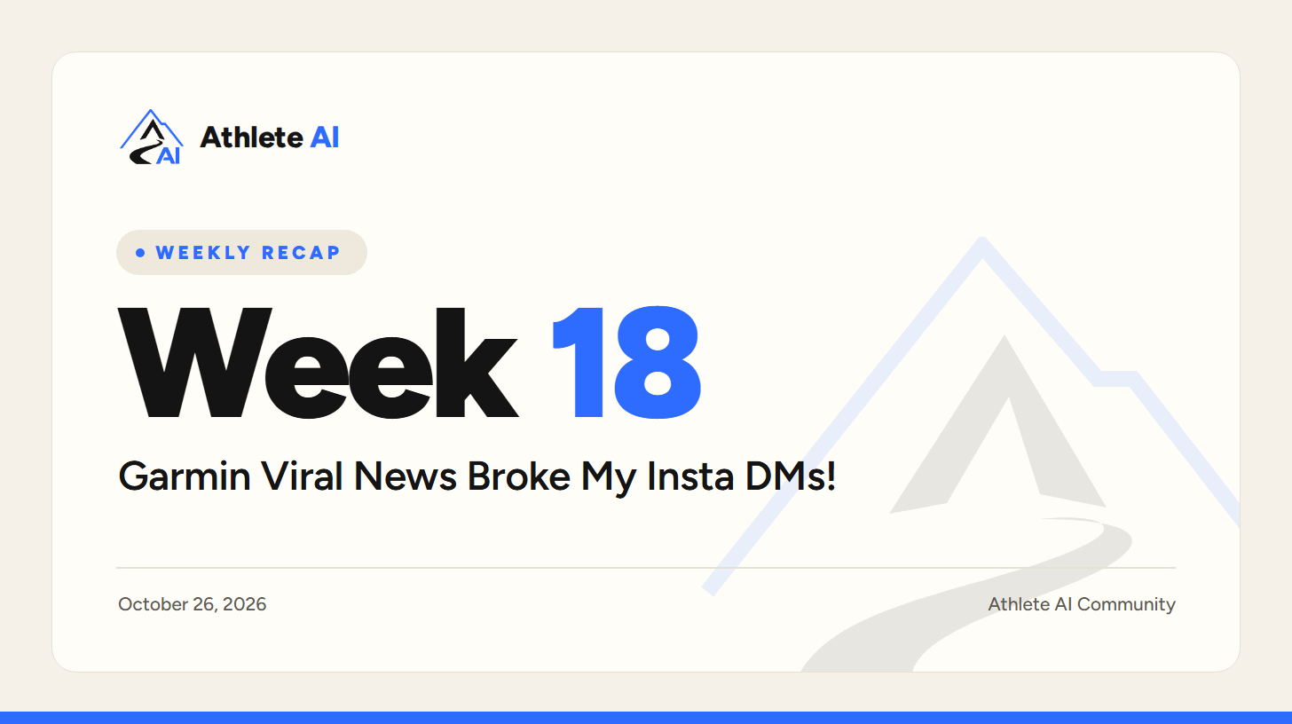 Week 18: Garmin Viral News Broke My Insta DMs!