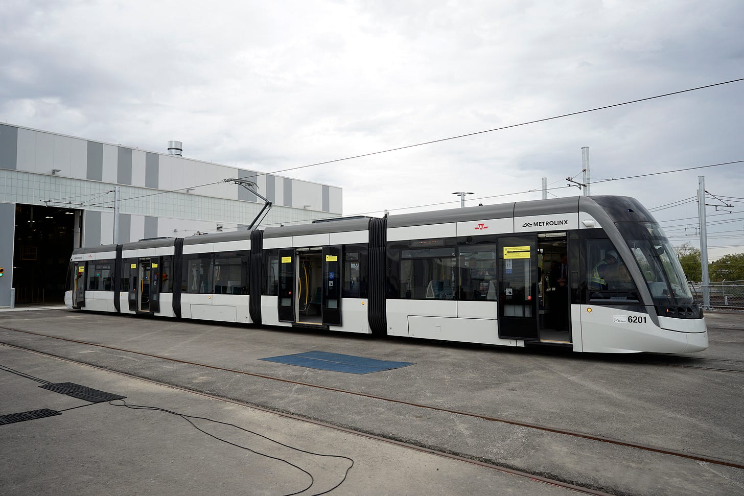 Witness Toronto's new Crosstown's light rail vehicles in motion