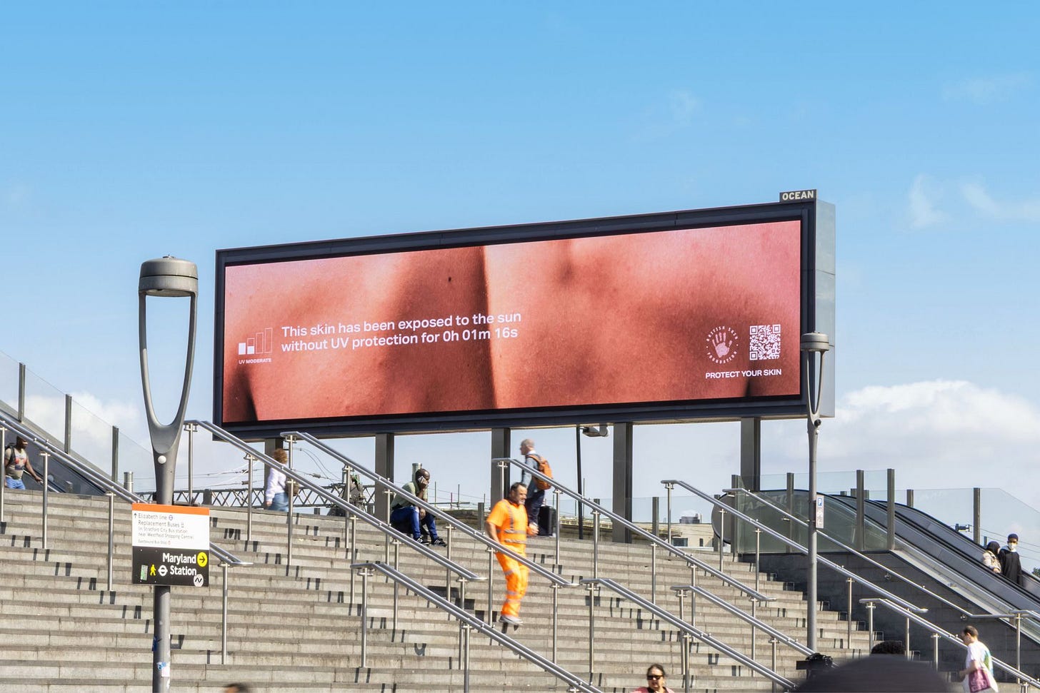 The Burnable Billboard by British Skin Foundation