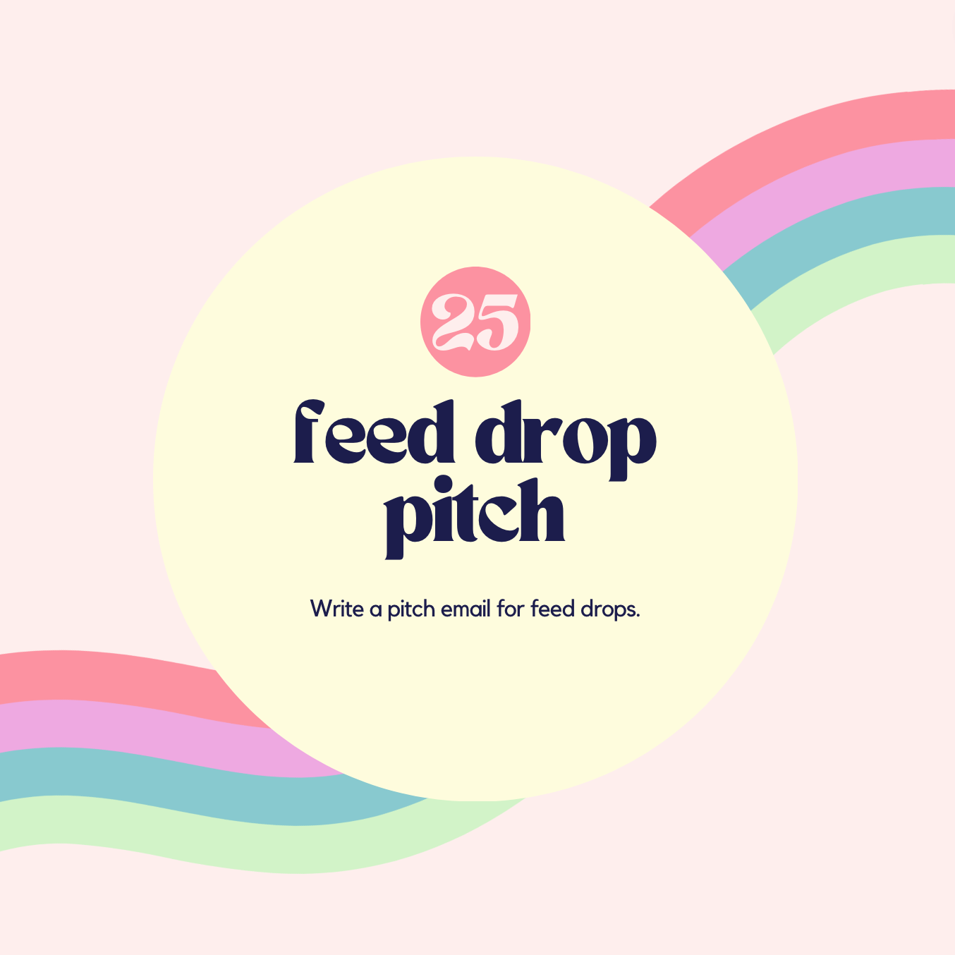 #25 Feed drop pitch. Write a pitch to email for feed drops.