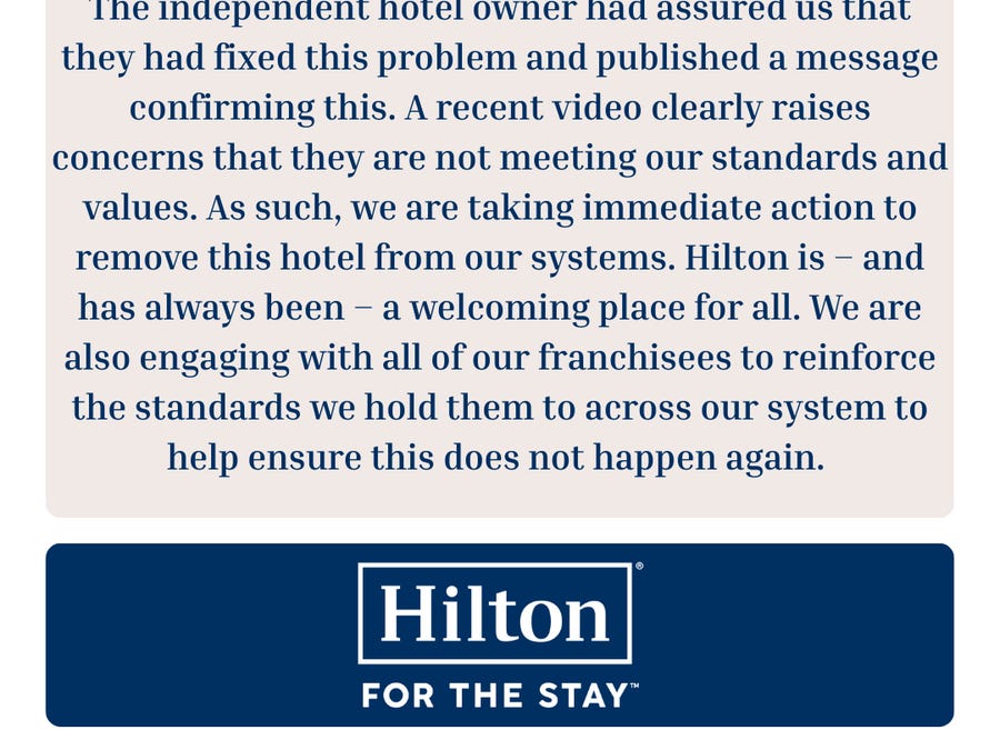 CEO saves Hilton