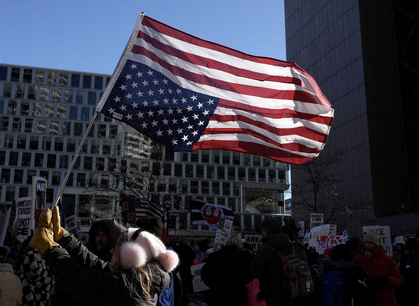 "ICE Out" protest in Minneapolis