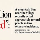 New Mexico Department of Wildlife Removes Aggressive Cougar Near Cloudcroft