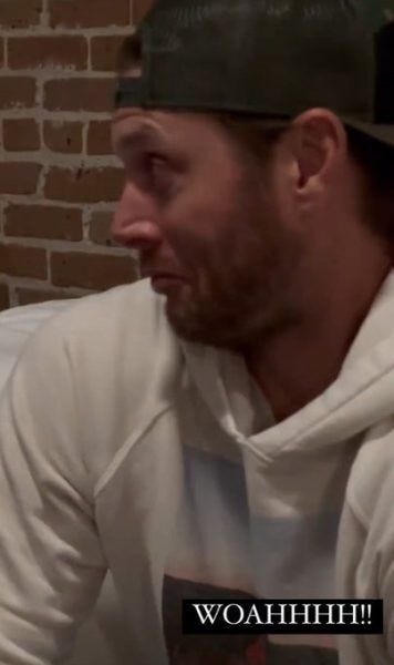 Jensen Ackles reacting to who;'s that guy scene in The Winchesters. Jensen Ackles reacting to who;'s that guy scene in The Winchesters.