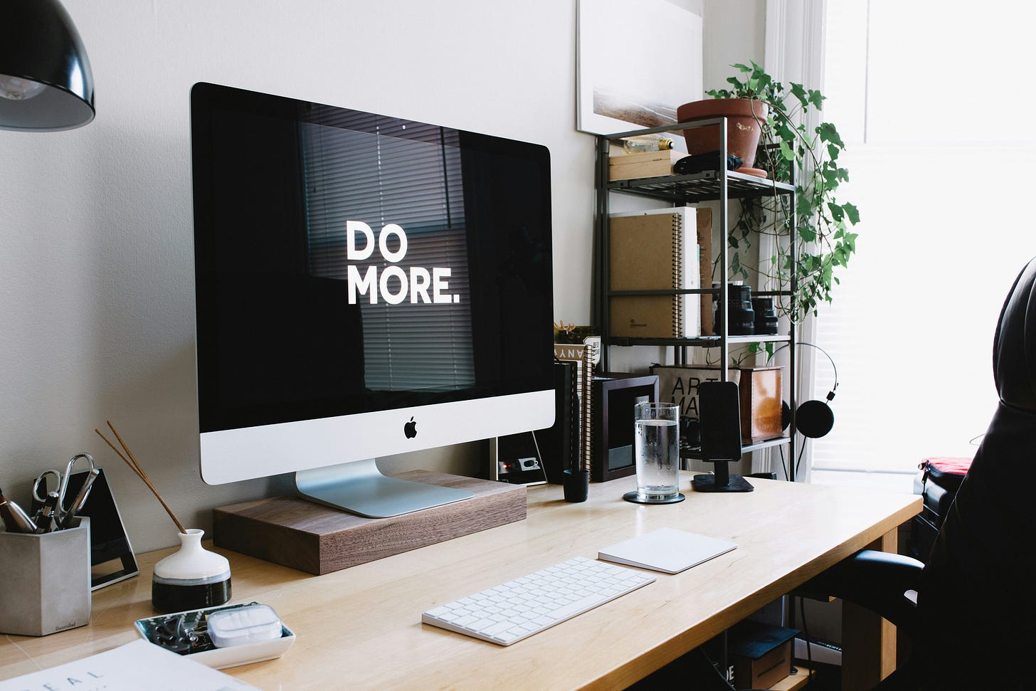 an iMac on a tidy orderly desk