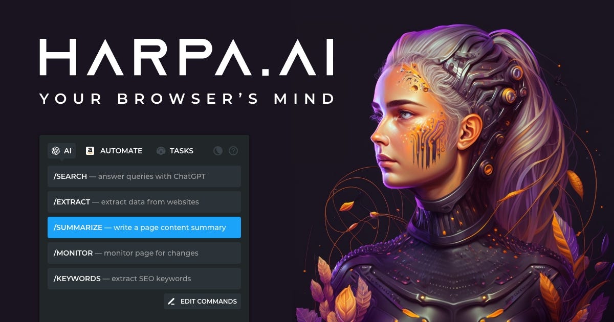 HARPA AI | GPT Chrome Automation Copilot