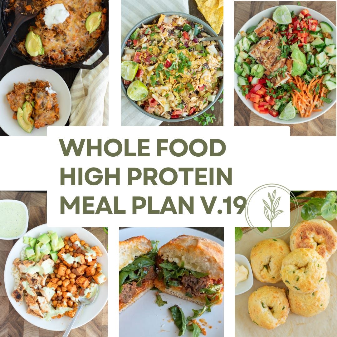a whole food + high protein meal plan v19