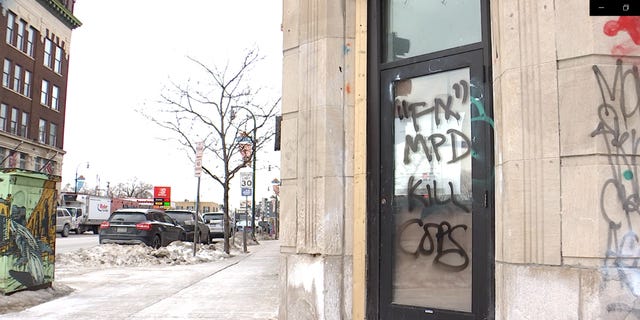 Vandalism is seen in Minneapolis after rioters protested in the city on Friday. Vandalism is seen in Minneapolis after rioters protested in the city on Friday.