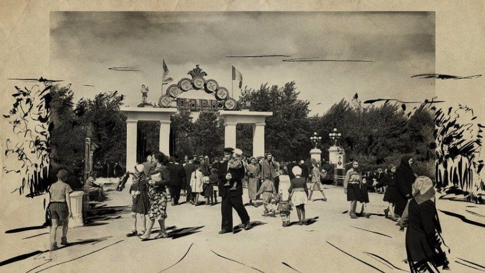 Soon after the war a park opened near the Chelyabinsk Tractor Plant but living conditions remained difficult. Soon after the war a park opened near the Chelyabinsk Tractor Plant but living conditions remained difficult.