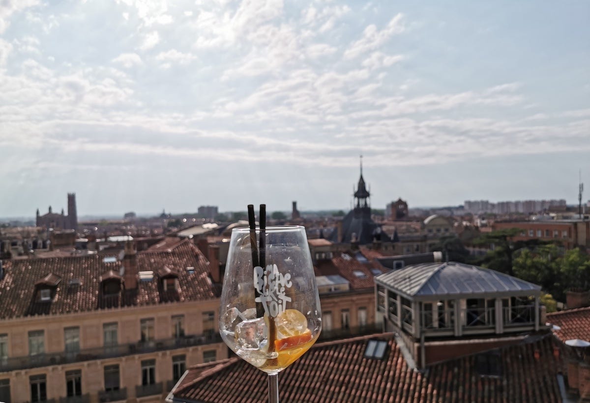 From the terrace at Ma Biche Sur Le Toit looking out over Toulouse.