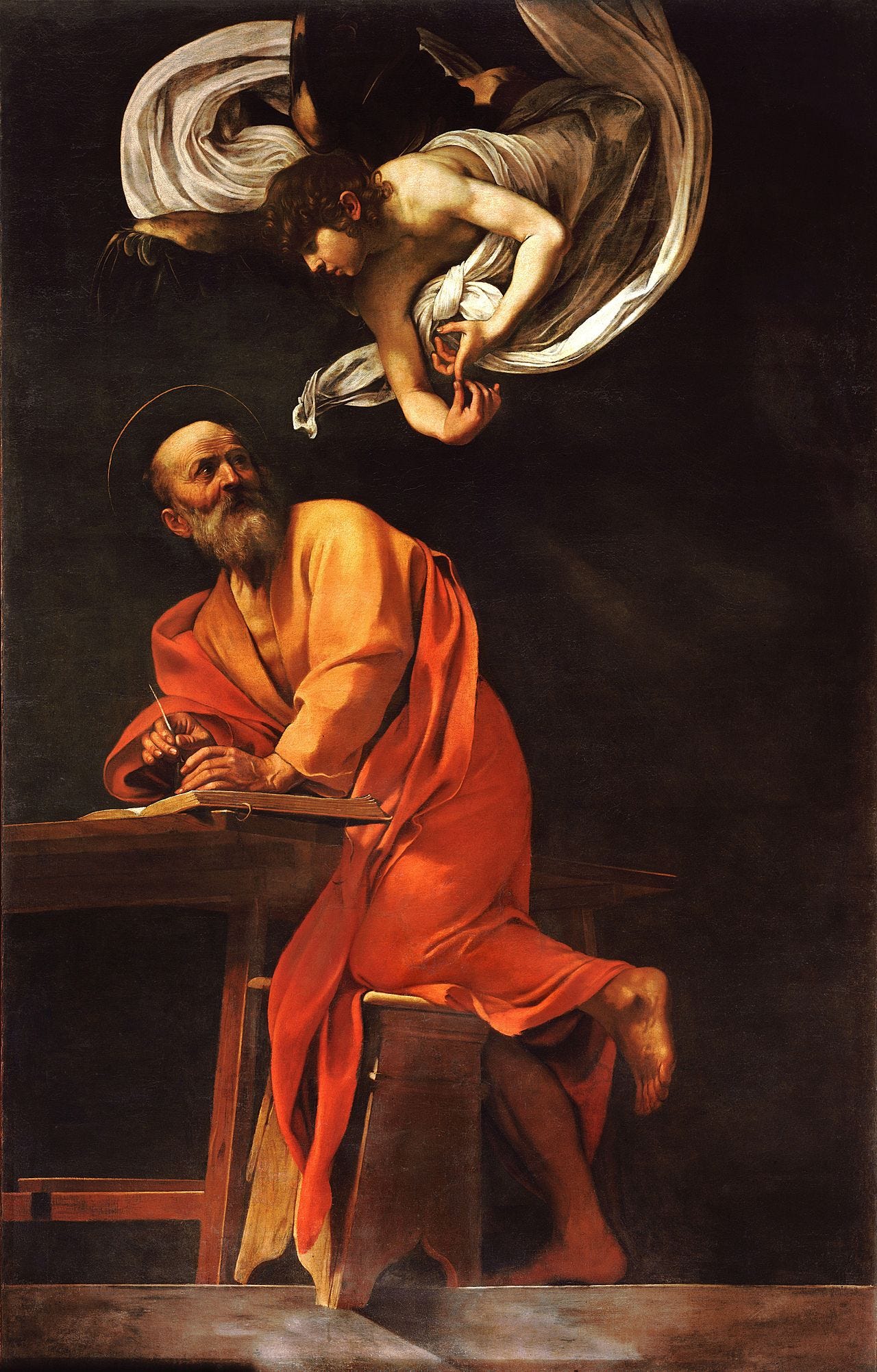 Inspiration of Saint Matthew Caravaggio Inspiration of Saint Matthew Caravaggio