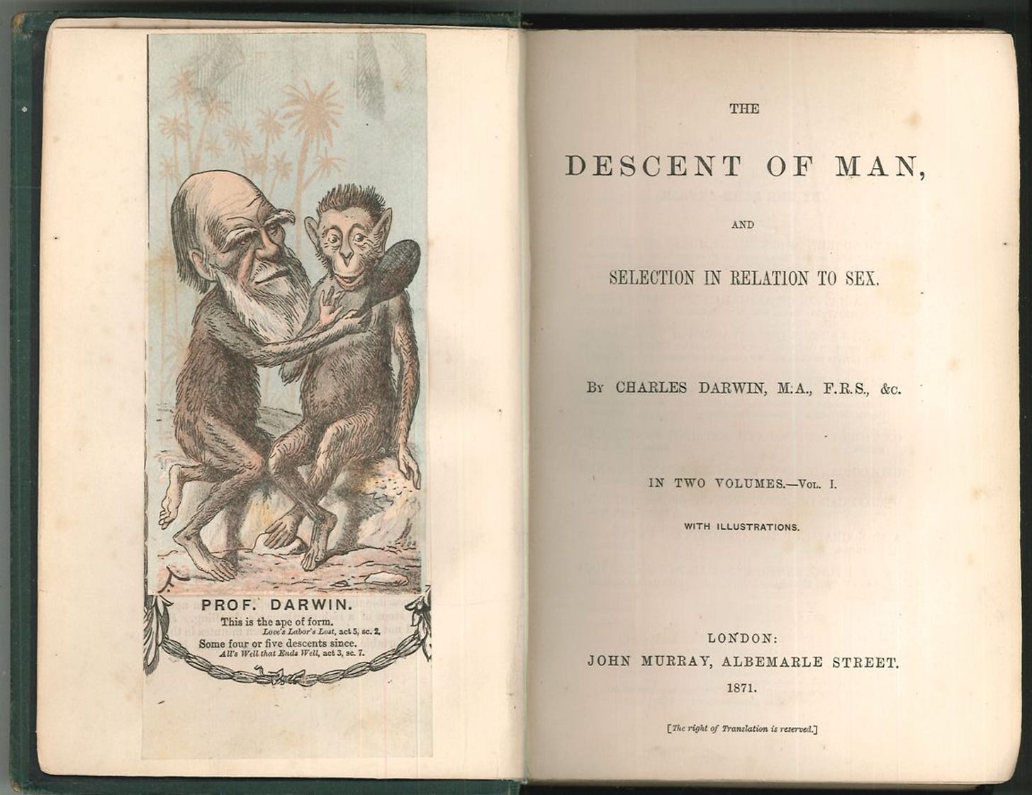 Title page of The Descent of Man