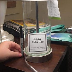 It's lamps all the way down: today's TERRIBLE advice