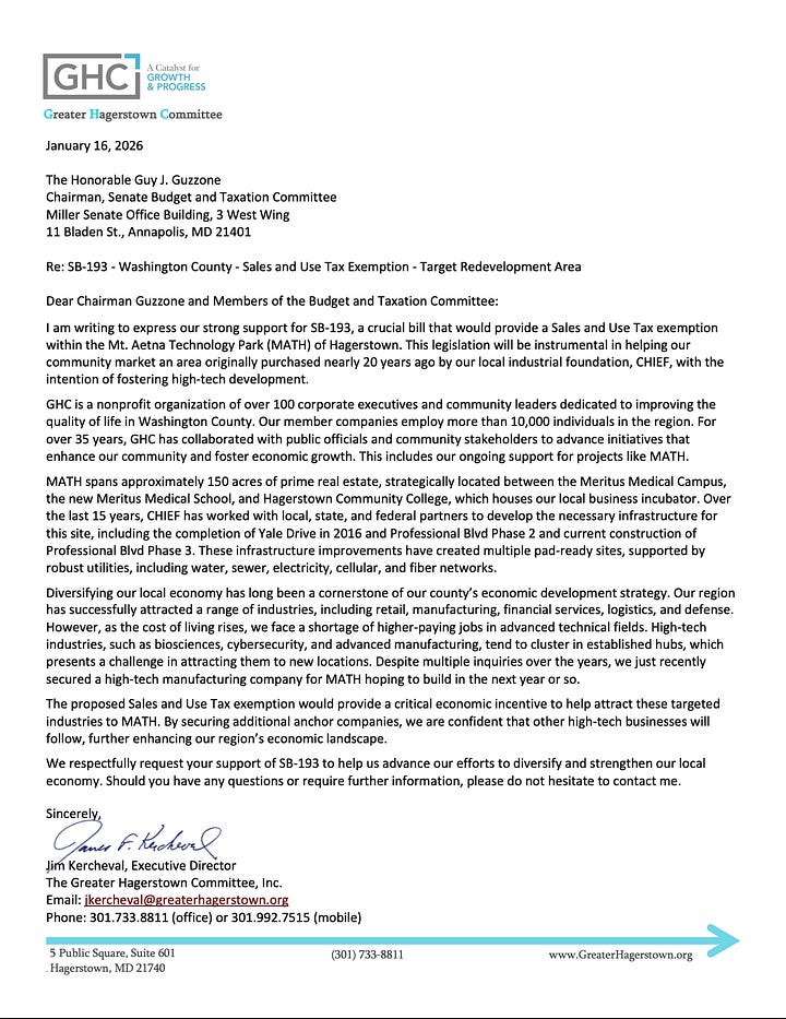 SB0193 - Washington County - Sales and Use Tax Exemption - Target Redevelopment Area Committee Testimony