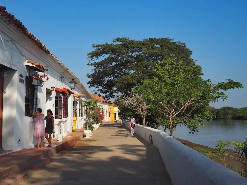 Immaculate houses beside River Magdalena Immaculate houses beside River Magdalena
